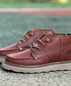 Caterpillar Men's Brown Leather Moc Toe Chukka Boots