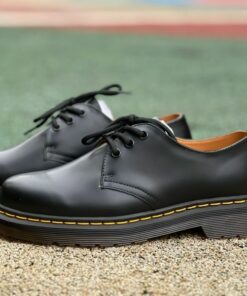Dr. Martens 1461 Quad Smooth Leather Platform Shoes Black