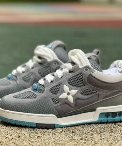 Louis Vuitton LV Trainer Sneaker Grey White Light Blue