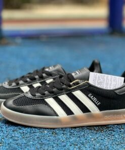 Adidas Gazelle Black White Gum Sole Sneakers