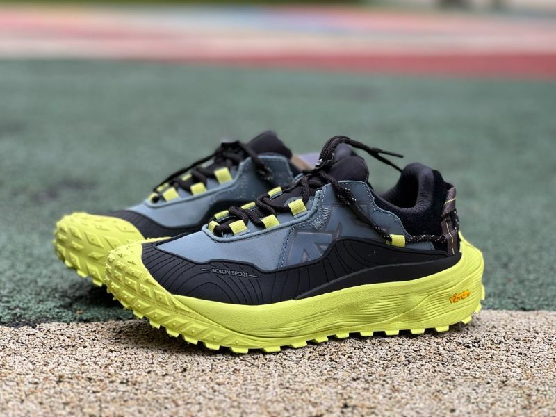 Kolon Sport Move Trail Running Shoes Vibram Sole Neon Yellow