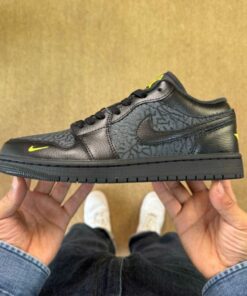 Air Jordan 1 Low SE Elephant Black Dark Smoke Grey Rush Yellow DX9223-001