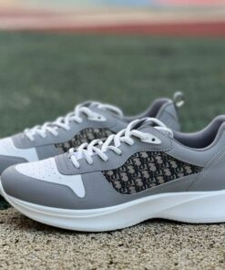 Dior Vibe Sneaker Grey and White Dior Oblique KCK386OBE_S33G