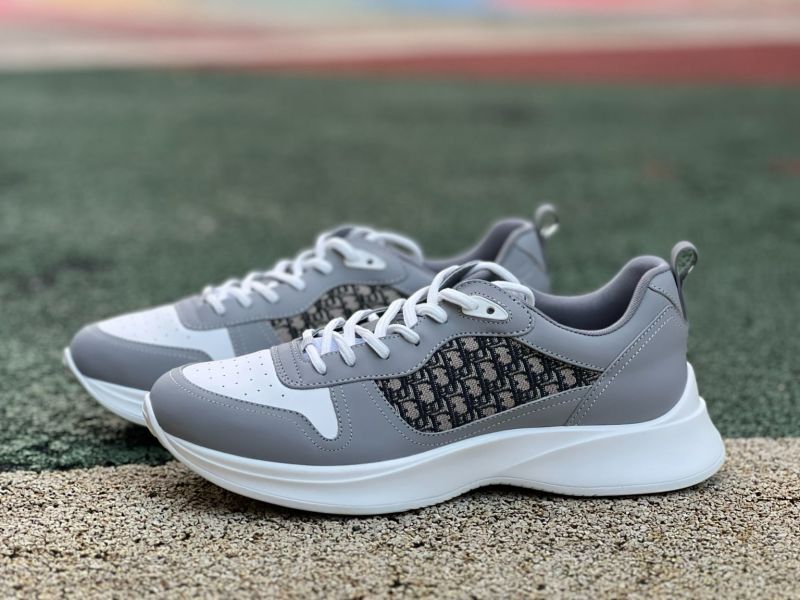 Dior Vibe Sneaker Grey and White Dior Oblique KCK386OBE_S33G
