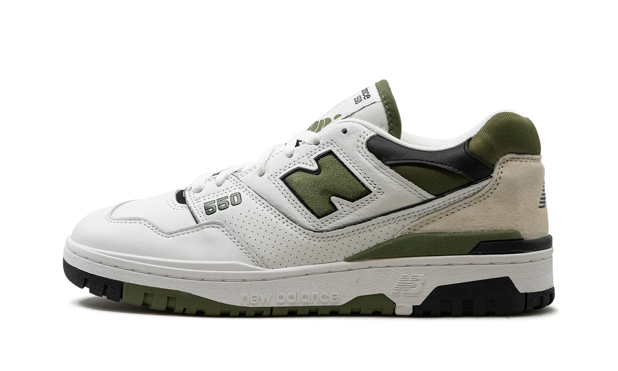 550 "White / Dark Olivine" BB550DOB Sneakers