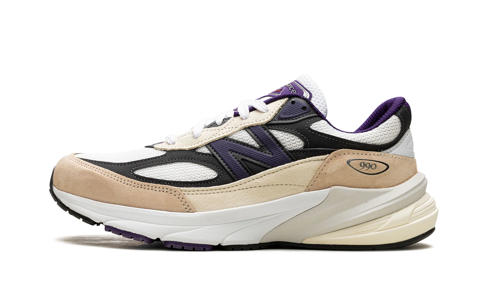 990v6 "Made In Usa - Teddy Santis White Black Plum" U990WB6 Sneakers